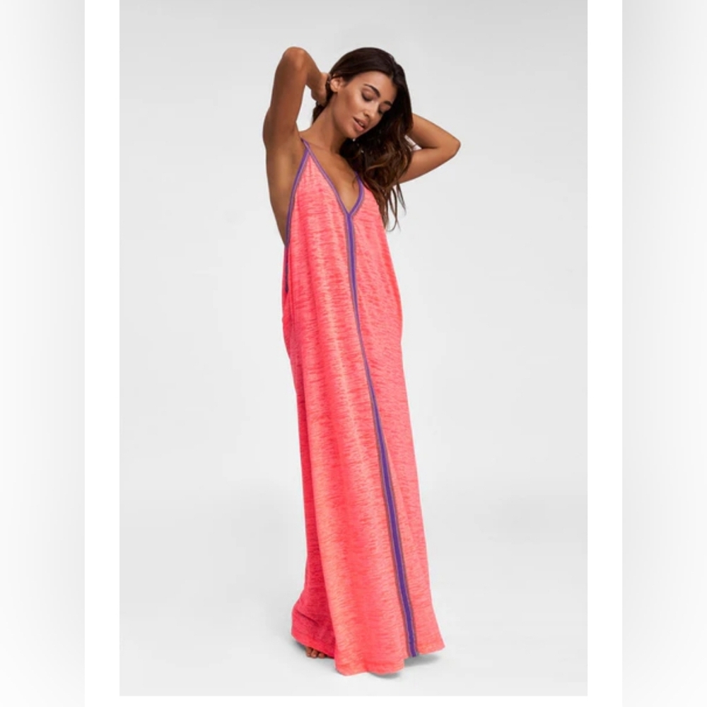 PITUSA Inca Maxi sundress Coral Pink